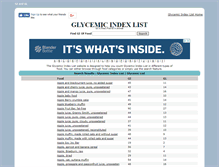 Tablet Screenshot of glycemic-index-list.com